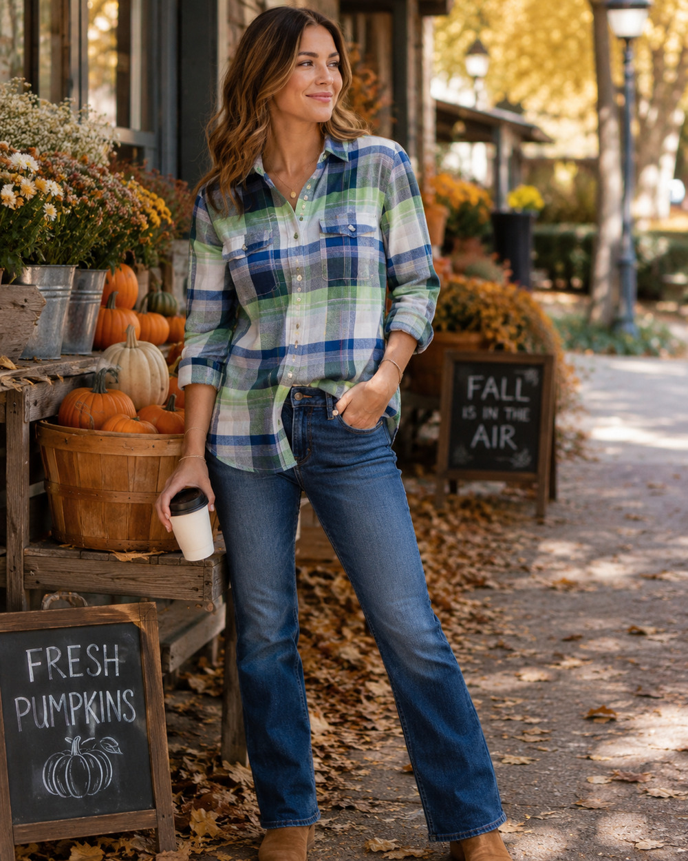 J.Crew Pacey Plaid Flannel Boyfriend Shirt Blue Green Cotton Size 12